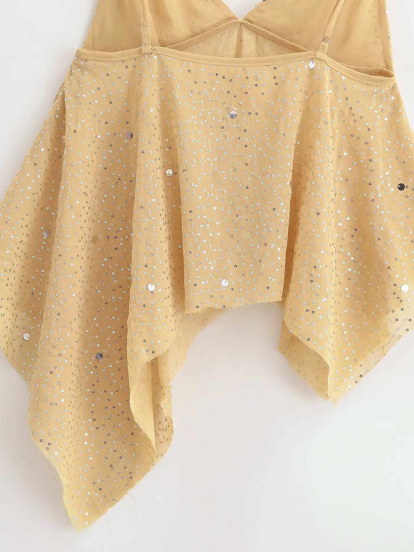 Women's beaded decorative suspender top