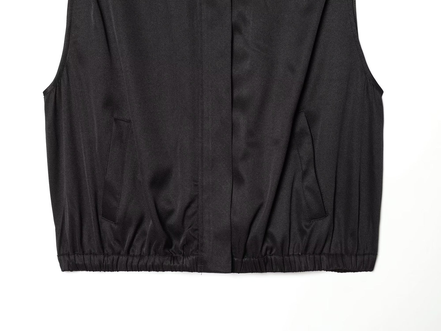 Women's balloon shaped casual lapel vest
