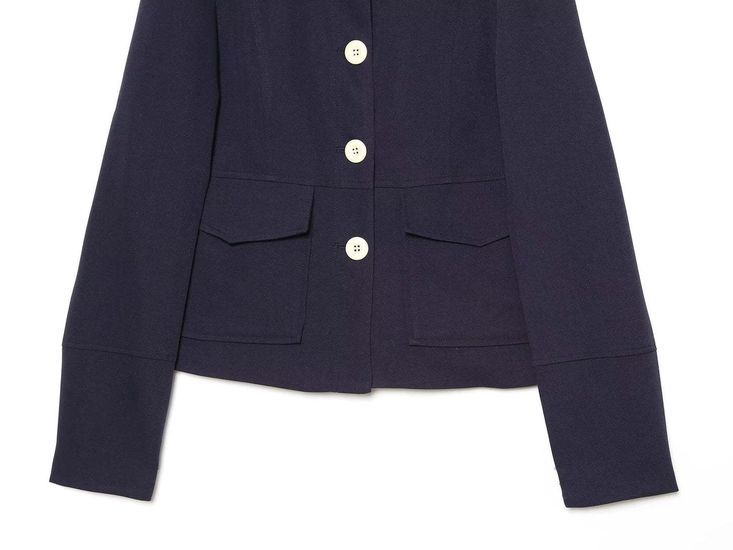 Women's contrasting button slim Blazer Coat