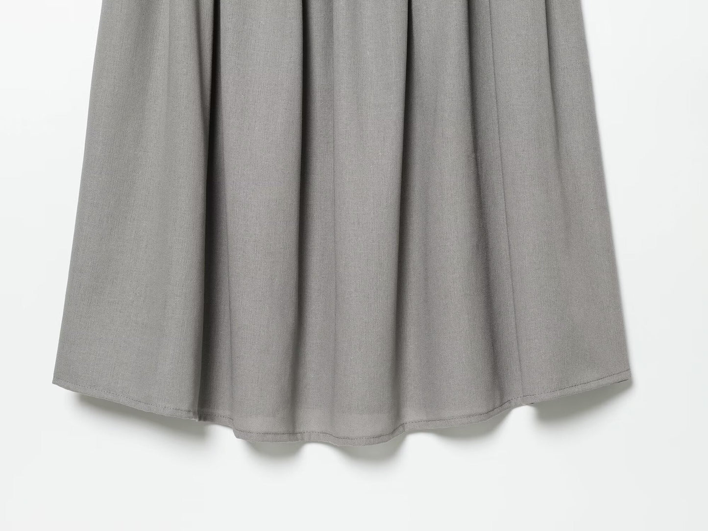 Women's O Neck linen blended MIDI dress