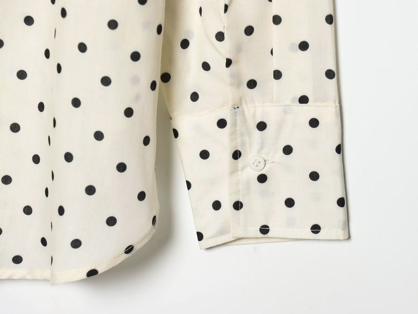 Women's retro polka dot casual Lapel shirt