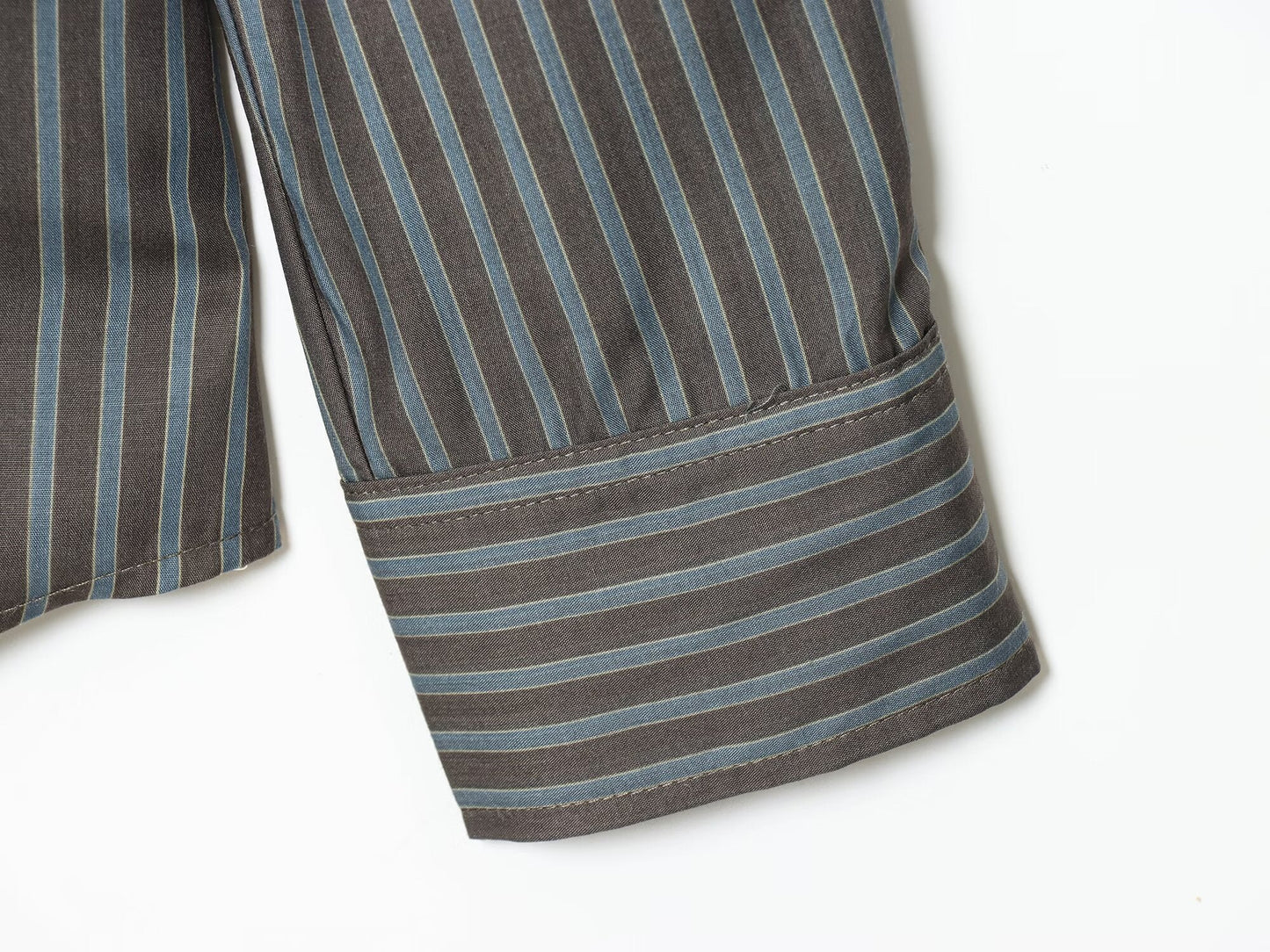 Women's new fashion casual striped poplin shirt