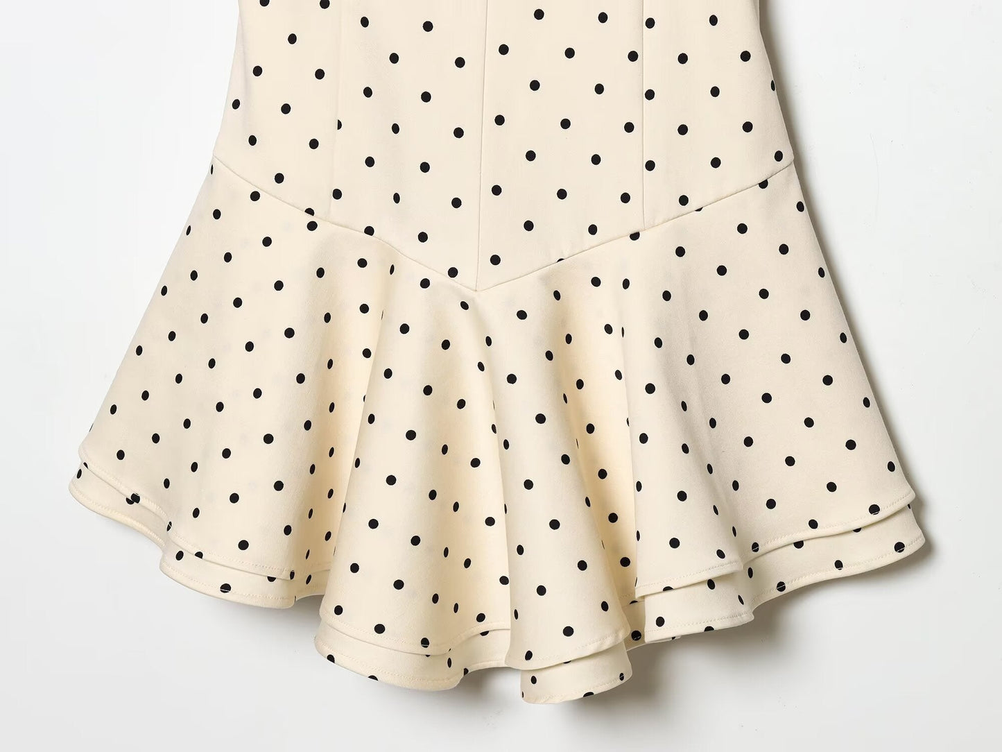 Women's short jumpsuit style polka dot dress