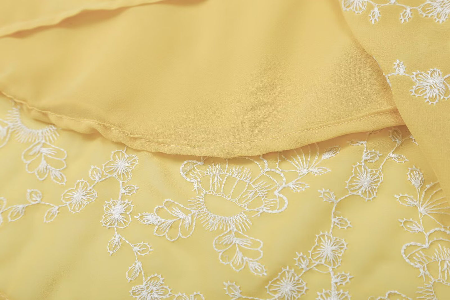 Women's embroidered suspender MIDI dress
