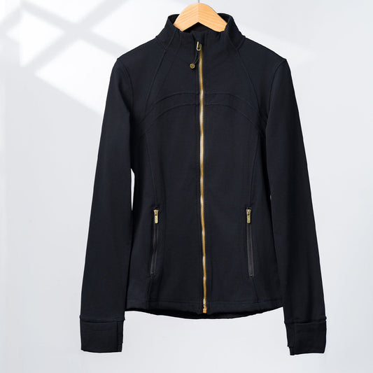 LU women's new long-sleeved top sports fitness running collar coat
