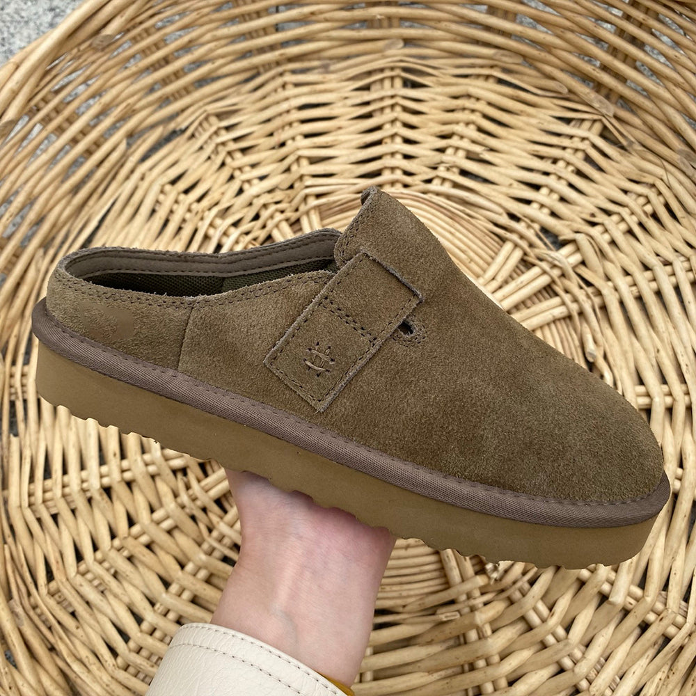 Women's new leisure slippers with one pedal and one shoe