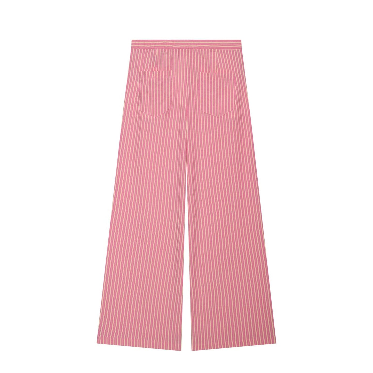 suit Women's 2 pieces striped halter neck top+wide leg pants