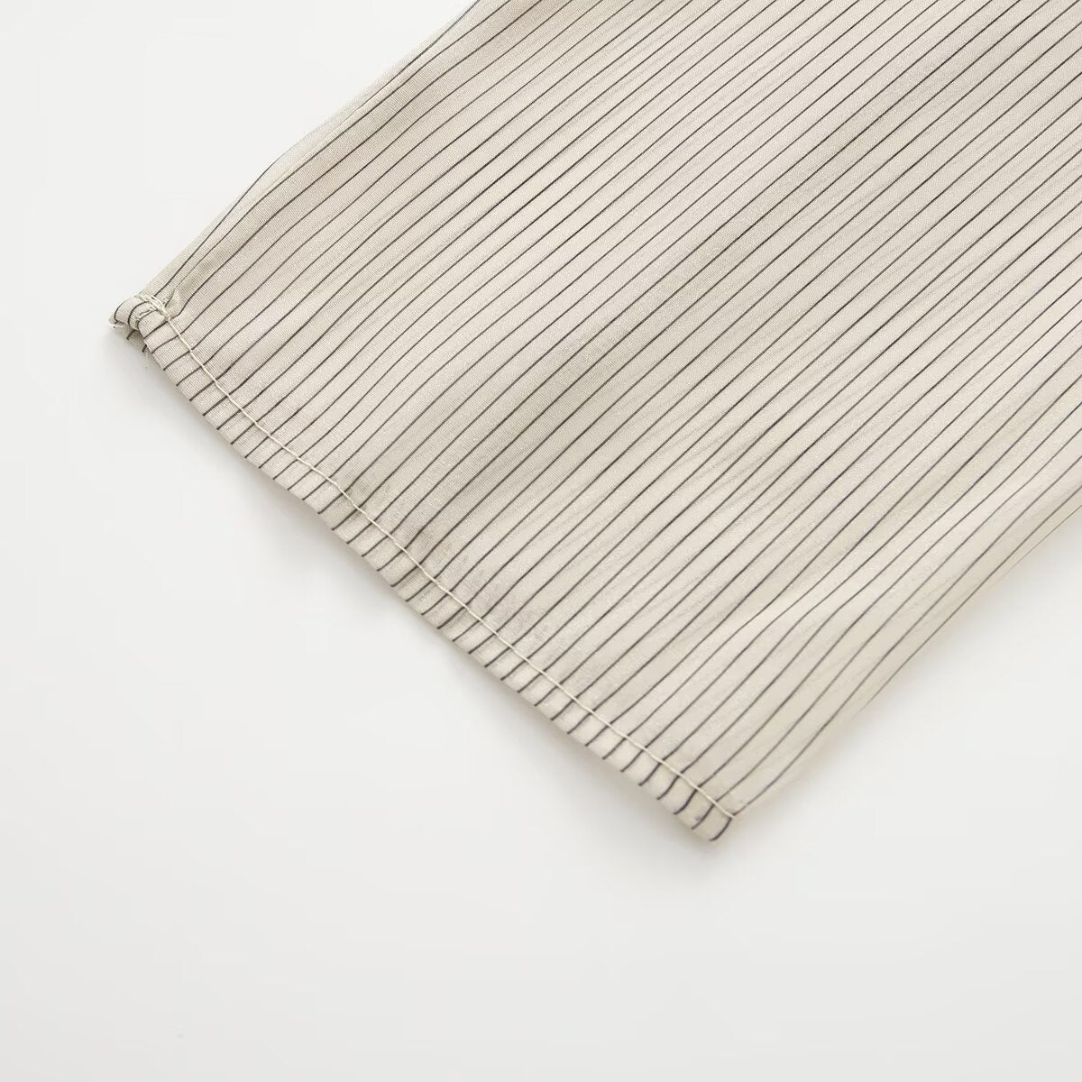 Women's casual slim short striped shirt