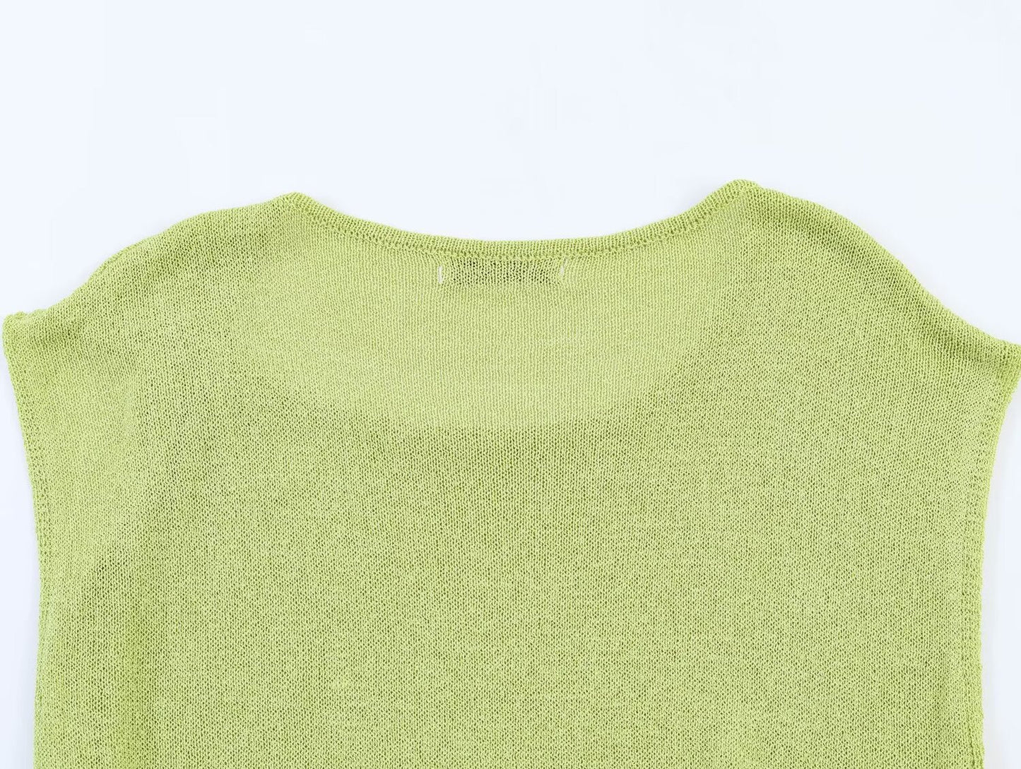 Women's knot decoration sleeveless knitted top
