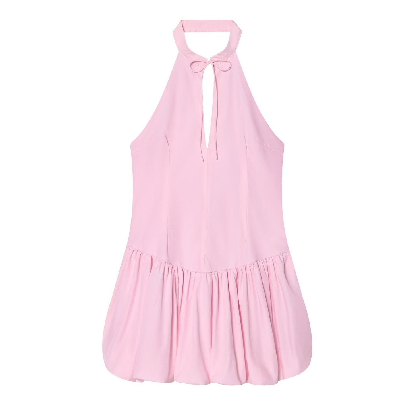 Women's backless halter neck mini dress