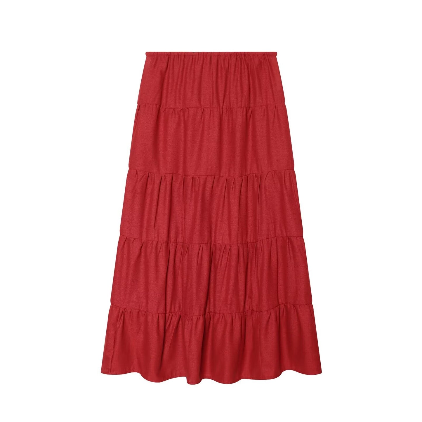 suit Women's 2 pieces linen blend halter neck top+Skirts