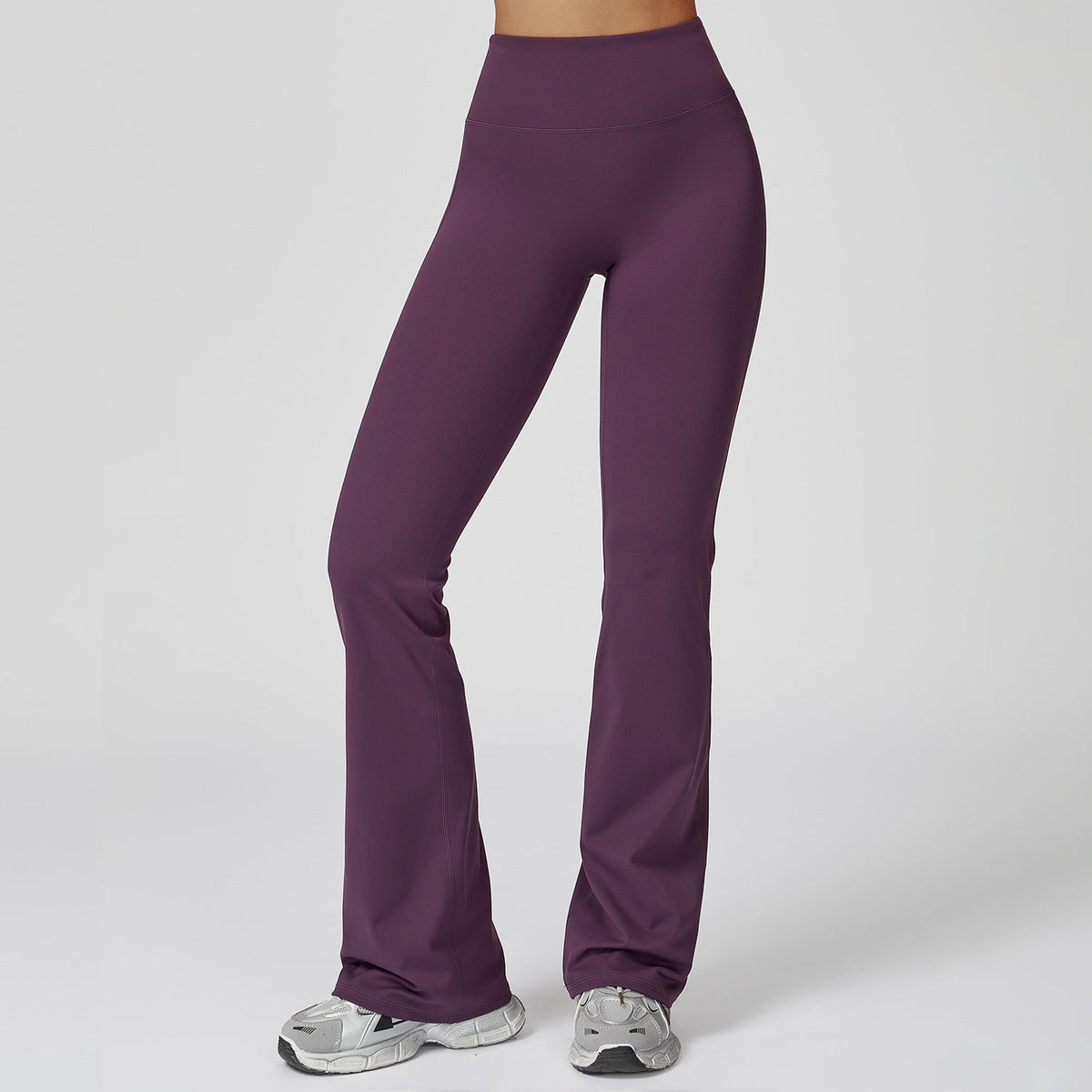 LU Women's new sanding high waist yoga pants tight wide leg flared pants