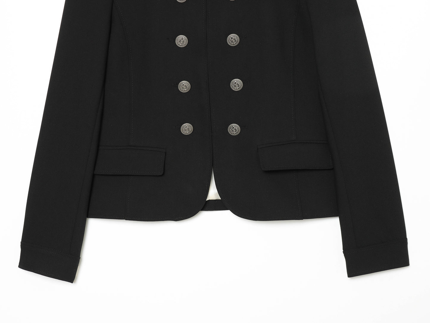 Women's With shoulder pads slim double breasted jacket
