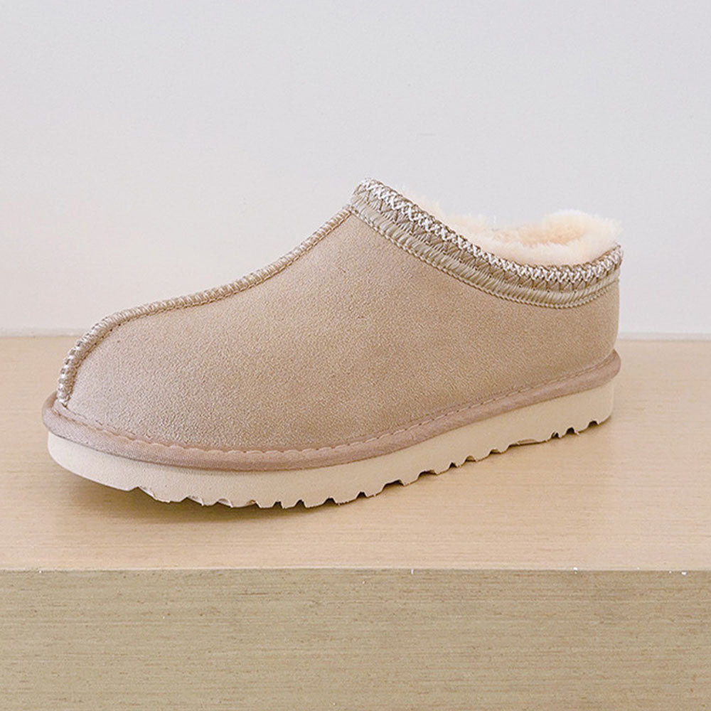 Women's thick-soled plus velvet shallow snow boots
