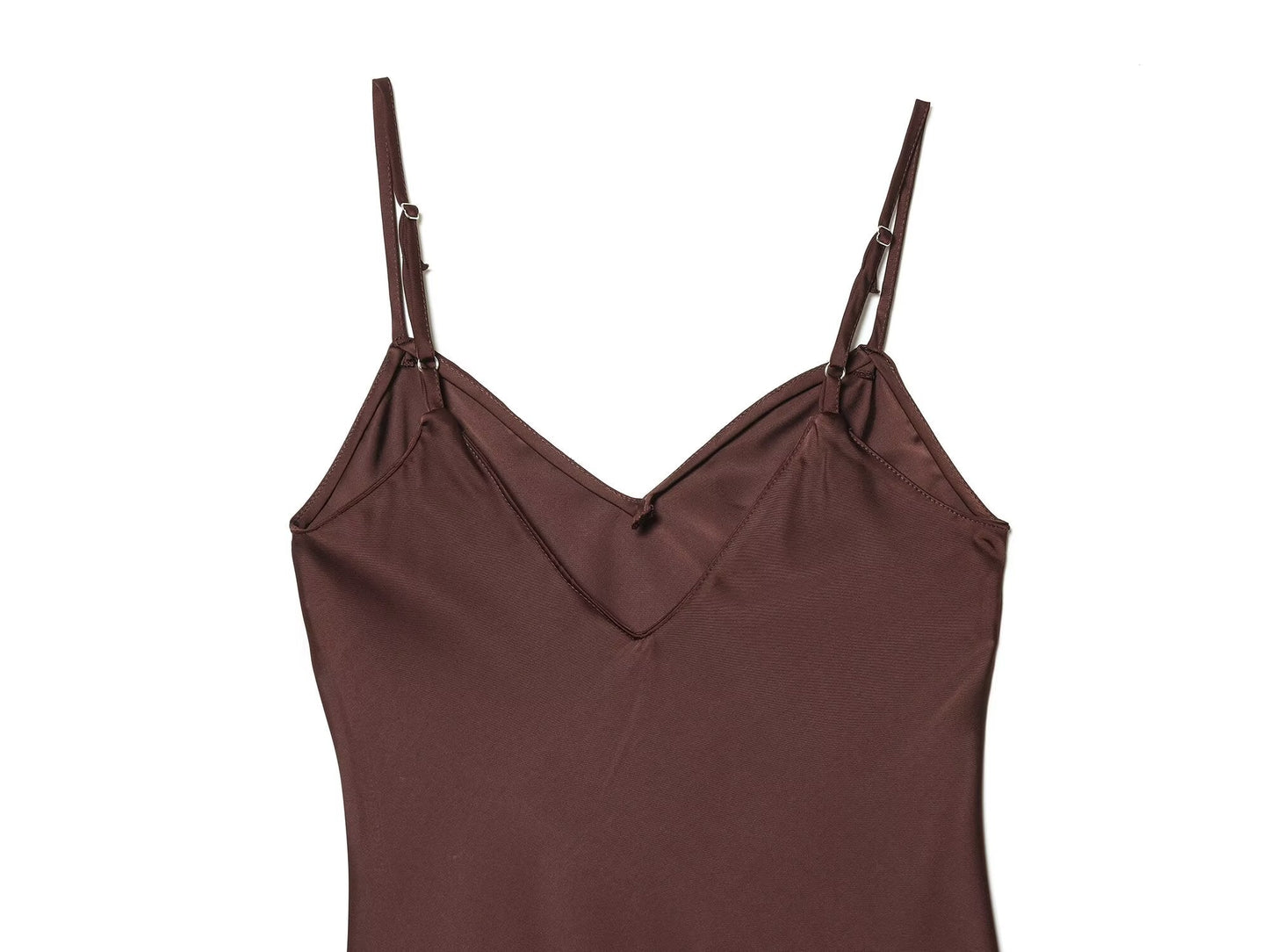 Women's lace satin textured suspender dress