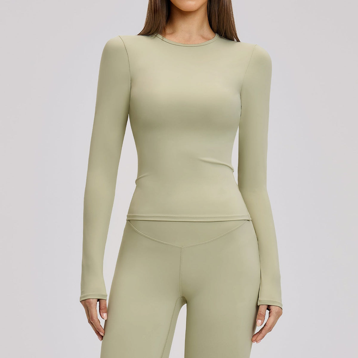 Women's new sanding yoga clothes running Pilates top
