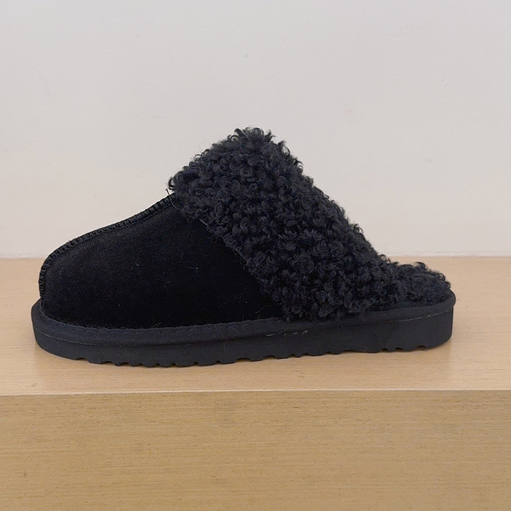 Women's new padded warm slippers with one pedal