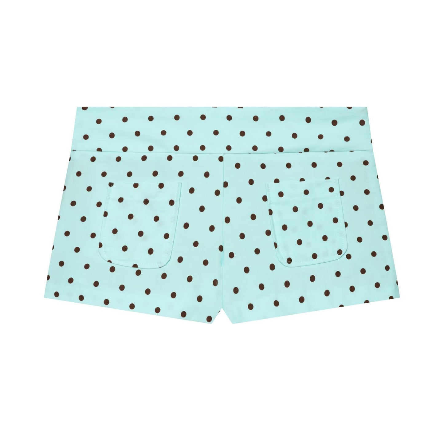 suit Women's 2 pieces polka dot pocket mini shorts+shirt style Coat