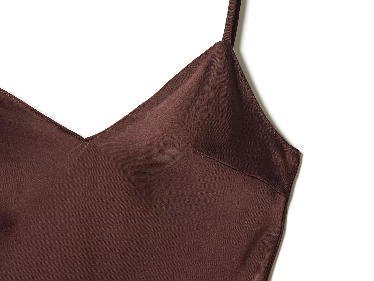 Women's lace satin textured suspender dress