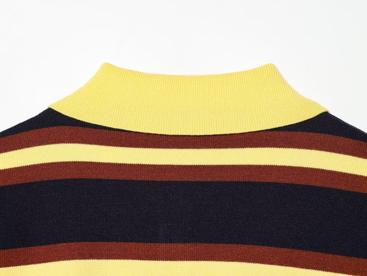 Women's new Lapel striped knitted sweater