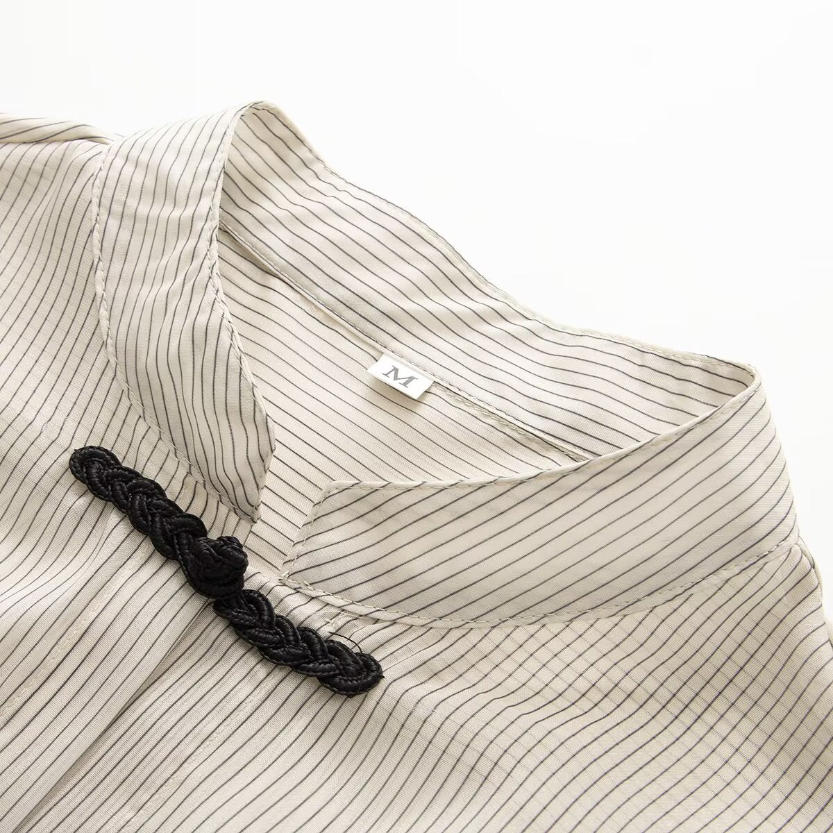 Women's casual slim short striped shirt