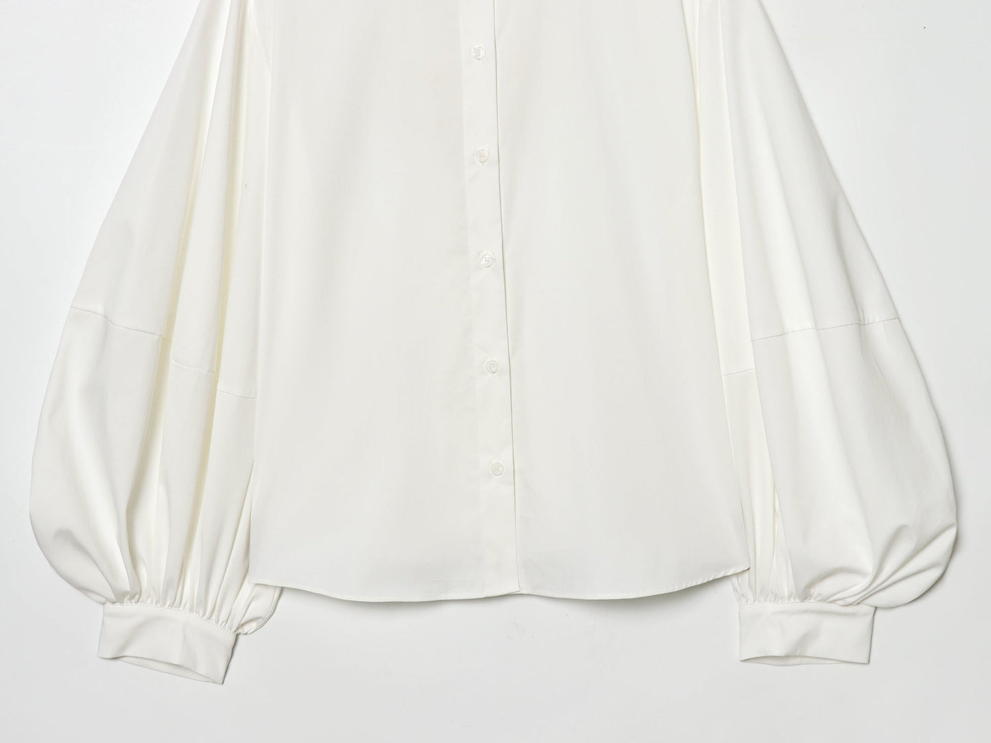Women's loose puff sleeve poplin shirt
