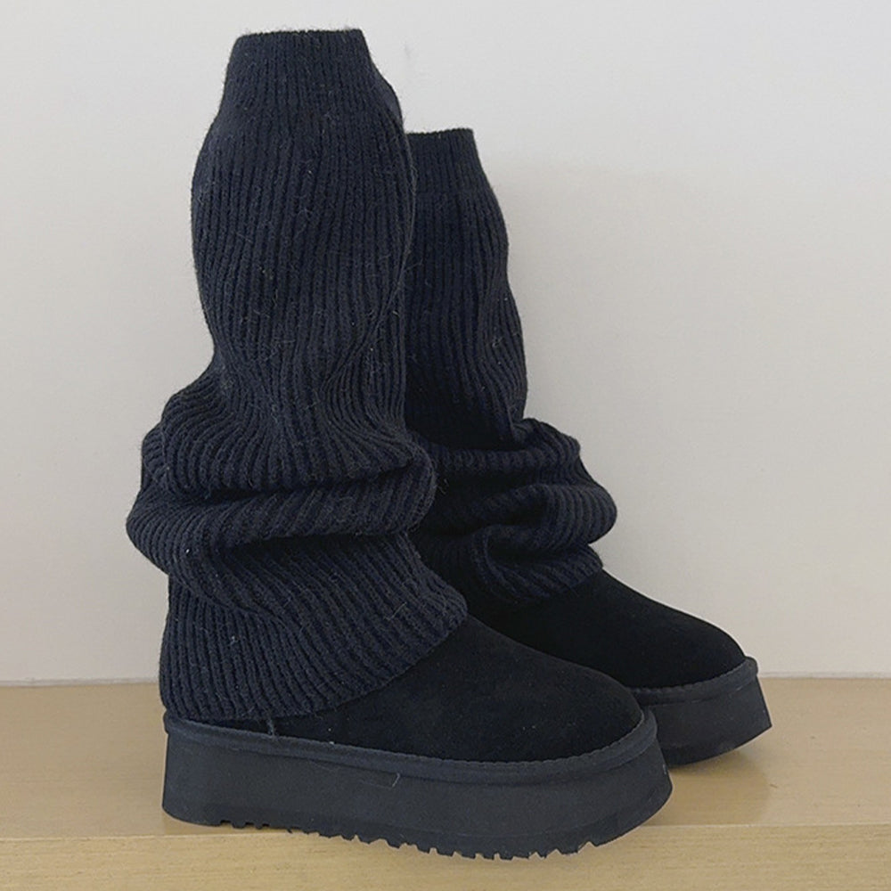 Women's new detachable platform-changing snow boots