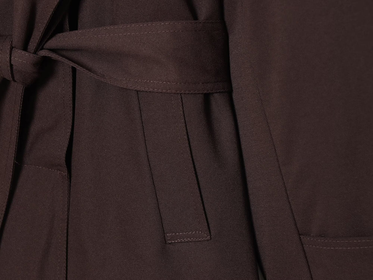 Women's with belt warm cotton windbreaker Coat
