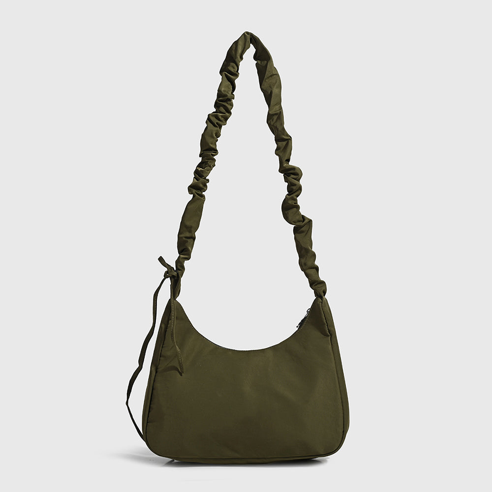 Women's new casual pleated shoulder strap design shoulder bag crossbody bag