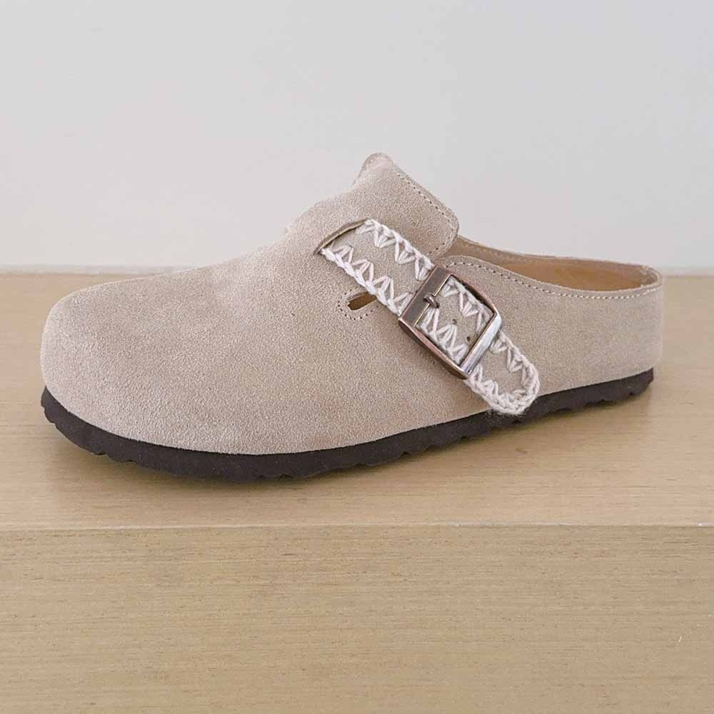 2026 women's new woven semi-trailer slippers have a shoe box