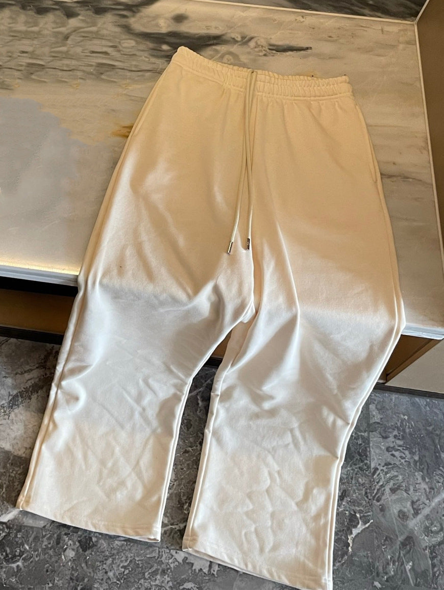 Women's new straight elastic casual pants wide-leg pants