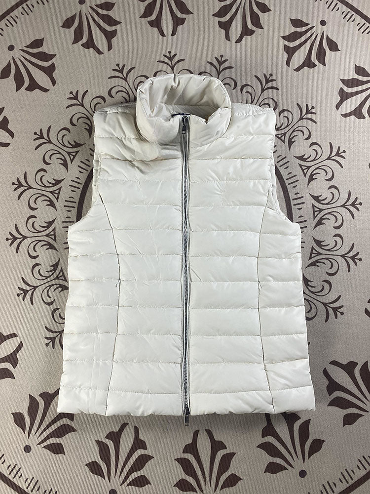 Women's new embroidered zipper cotton-padded jacket vest