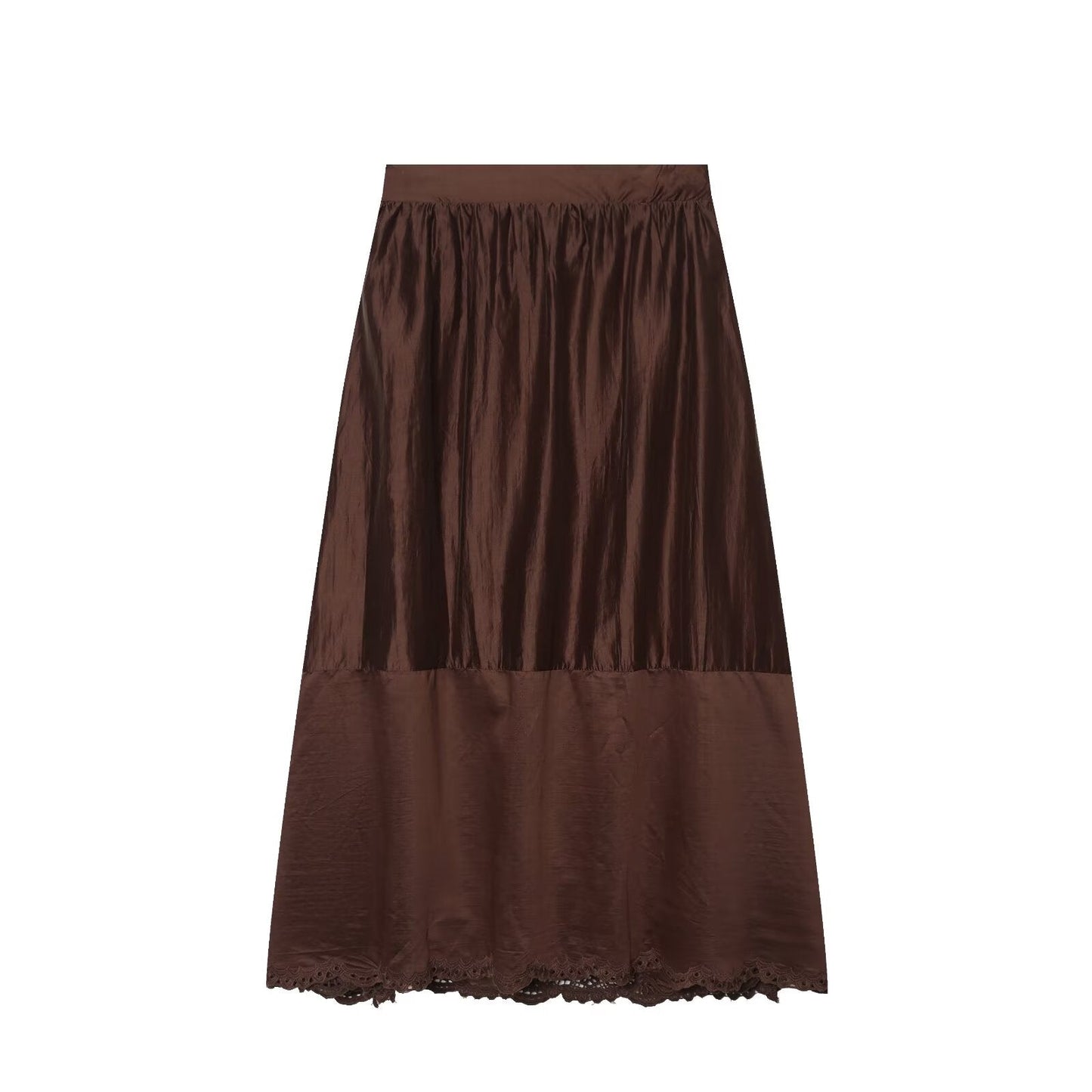 Women's casual embroidered fluffy MIDI skirt
