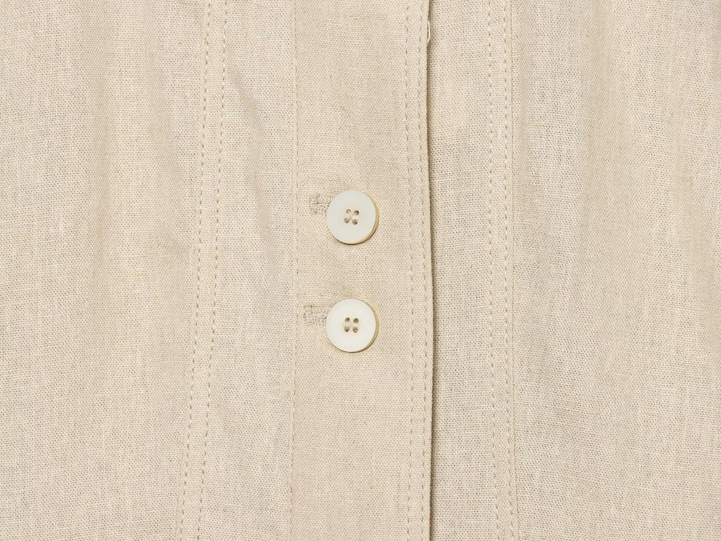 Women's linen blended slim stand collar Coat