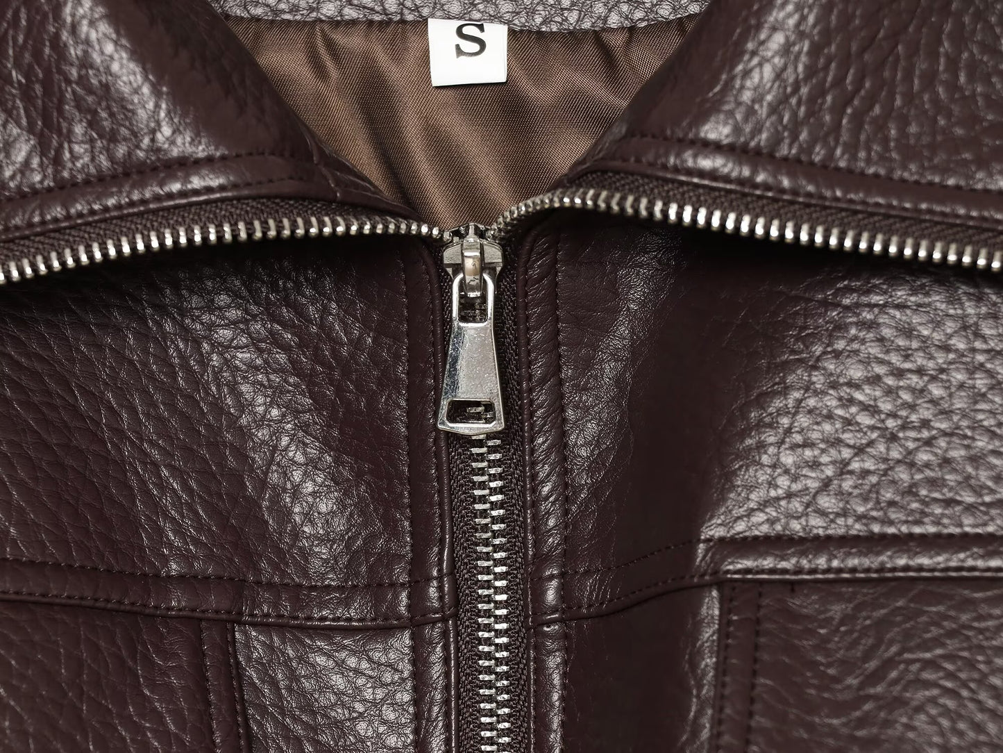 Women's with drawstring casual faux leather jacket