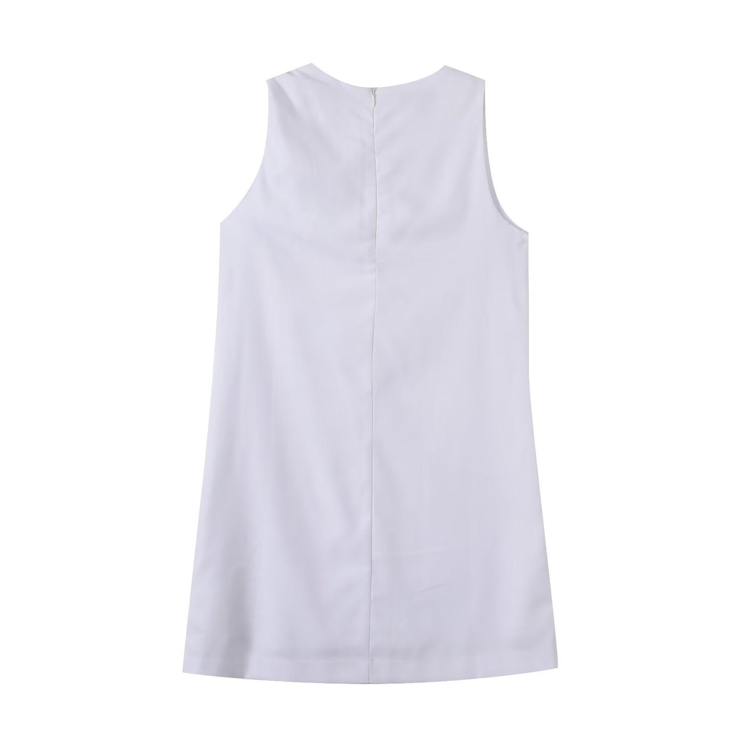 2026 Women's sleeveless linen blend pleated dress