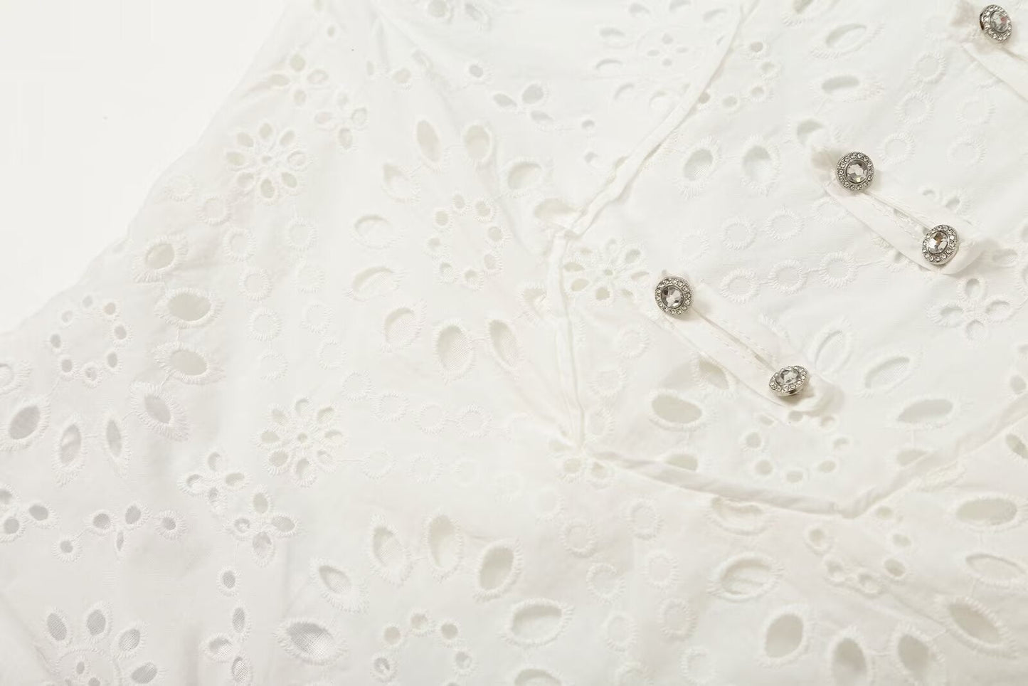 Women's hollowed out embroidered patchwork dress