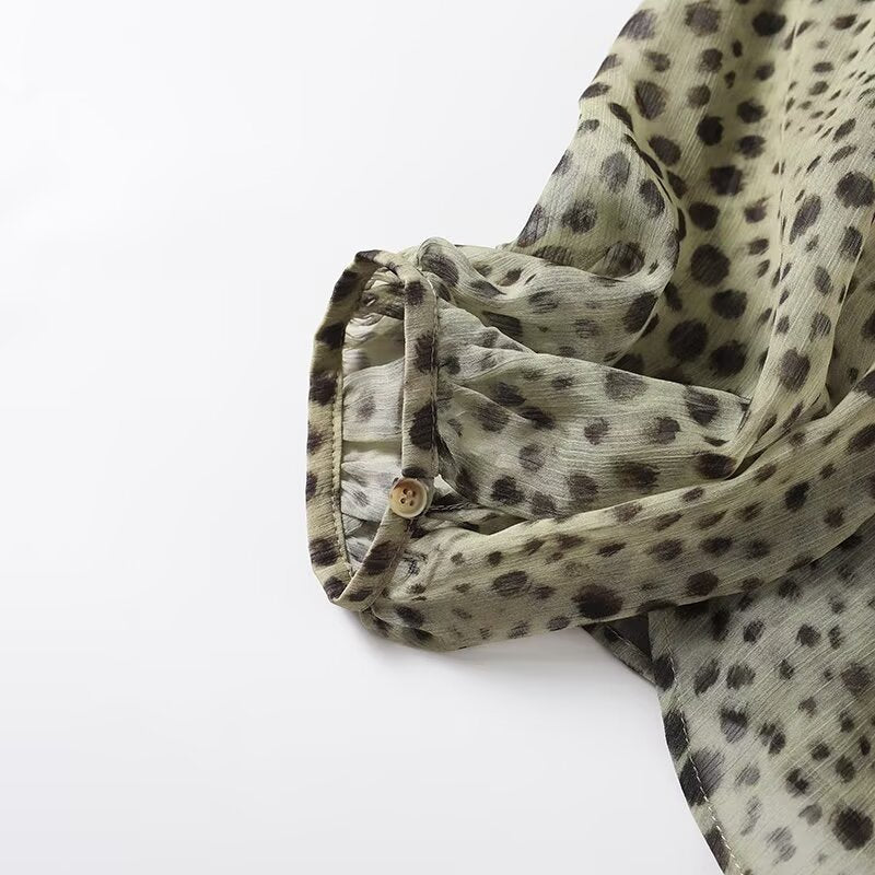 Women's animal striped long sleeved shirt