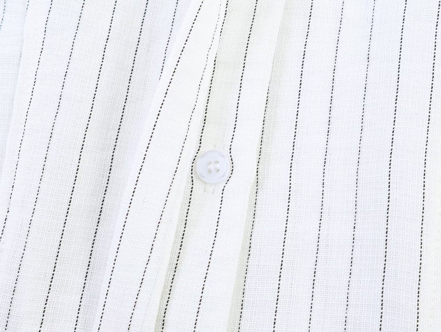 Women's New Fashion Flax Lapel Button Shirt
