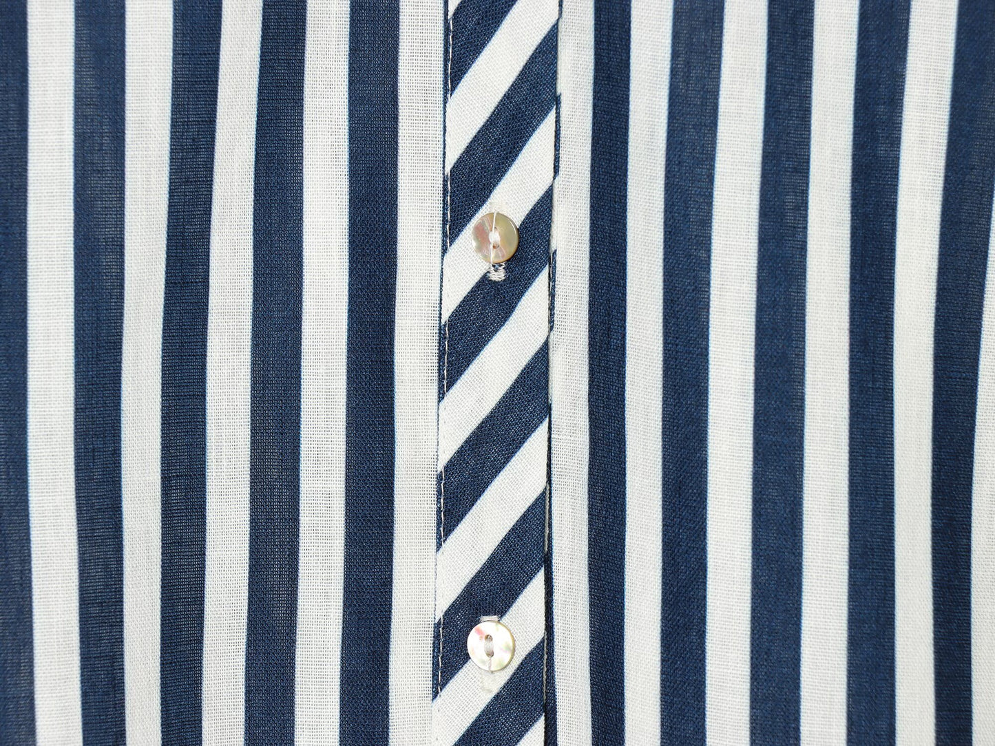 Women's bubble sleeve linen striped shirt