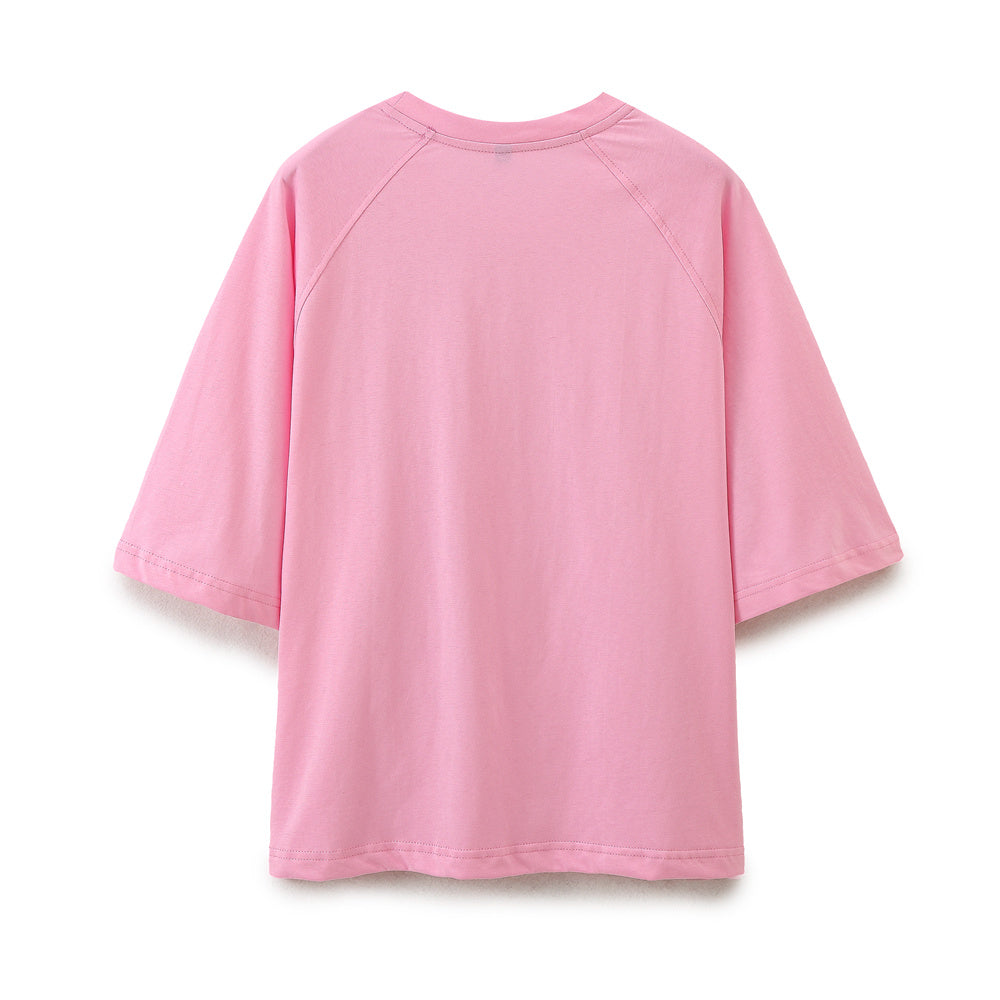 suit Women's 2 pieces double-sided fabric loose T-shirt+Jogging pants