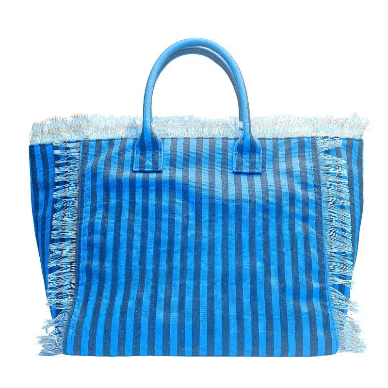 Women's new beach canvas tassel embroidered handbag