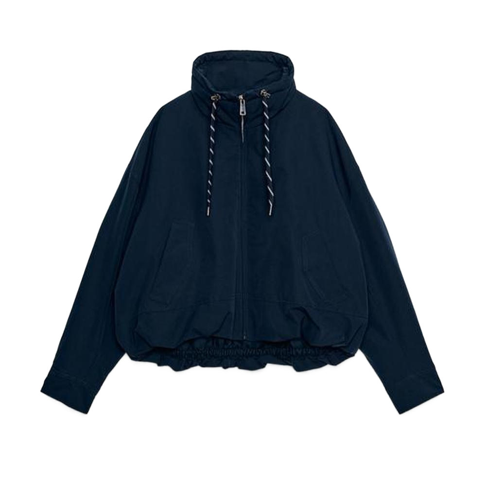 Women's with drawstring short cotton jacket Coat
