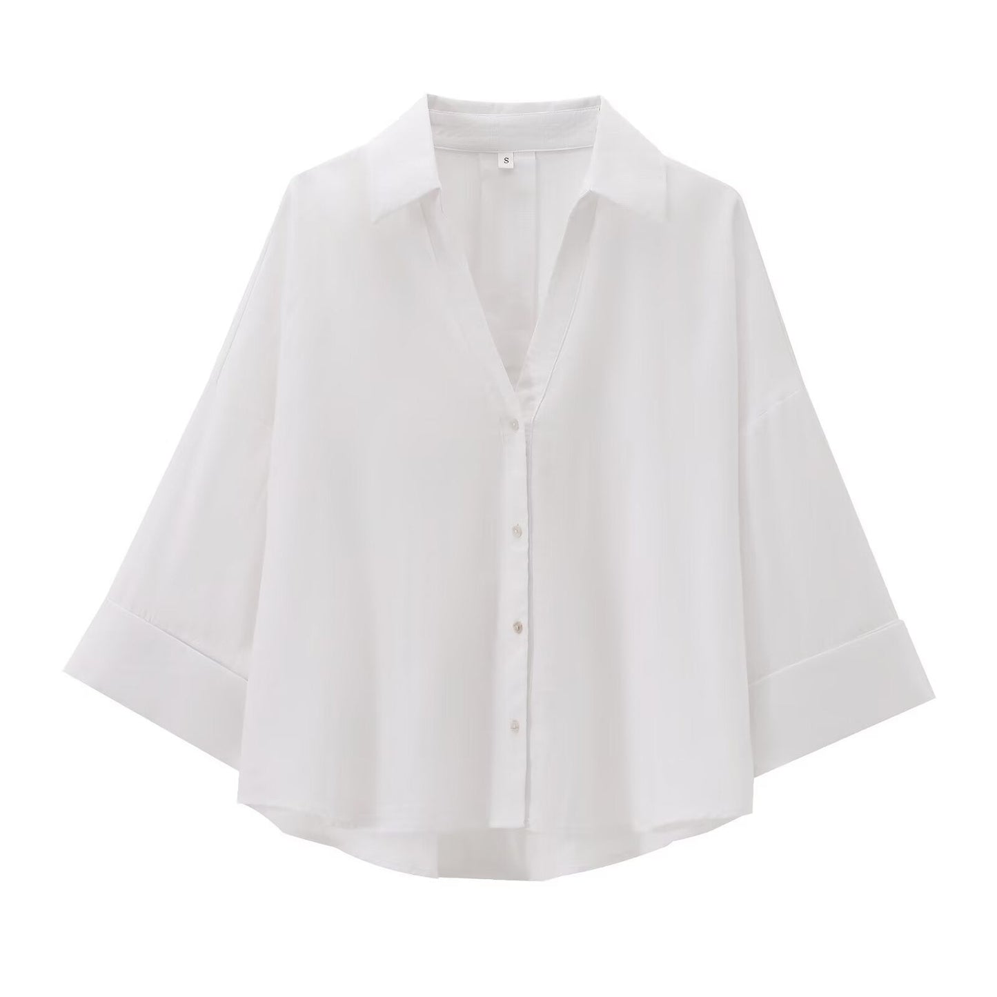 Women's 2026 Linen Blended Wide Sleeve Shirt