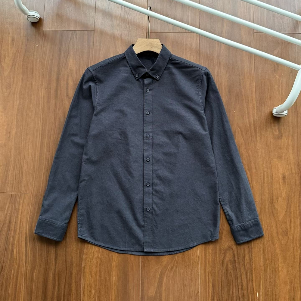 New casual Joker classic button collar design cotton long sleeve shirt
