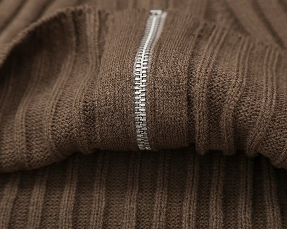 Women's sleeveless ribbed knitted vest