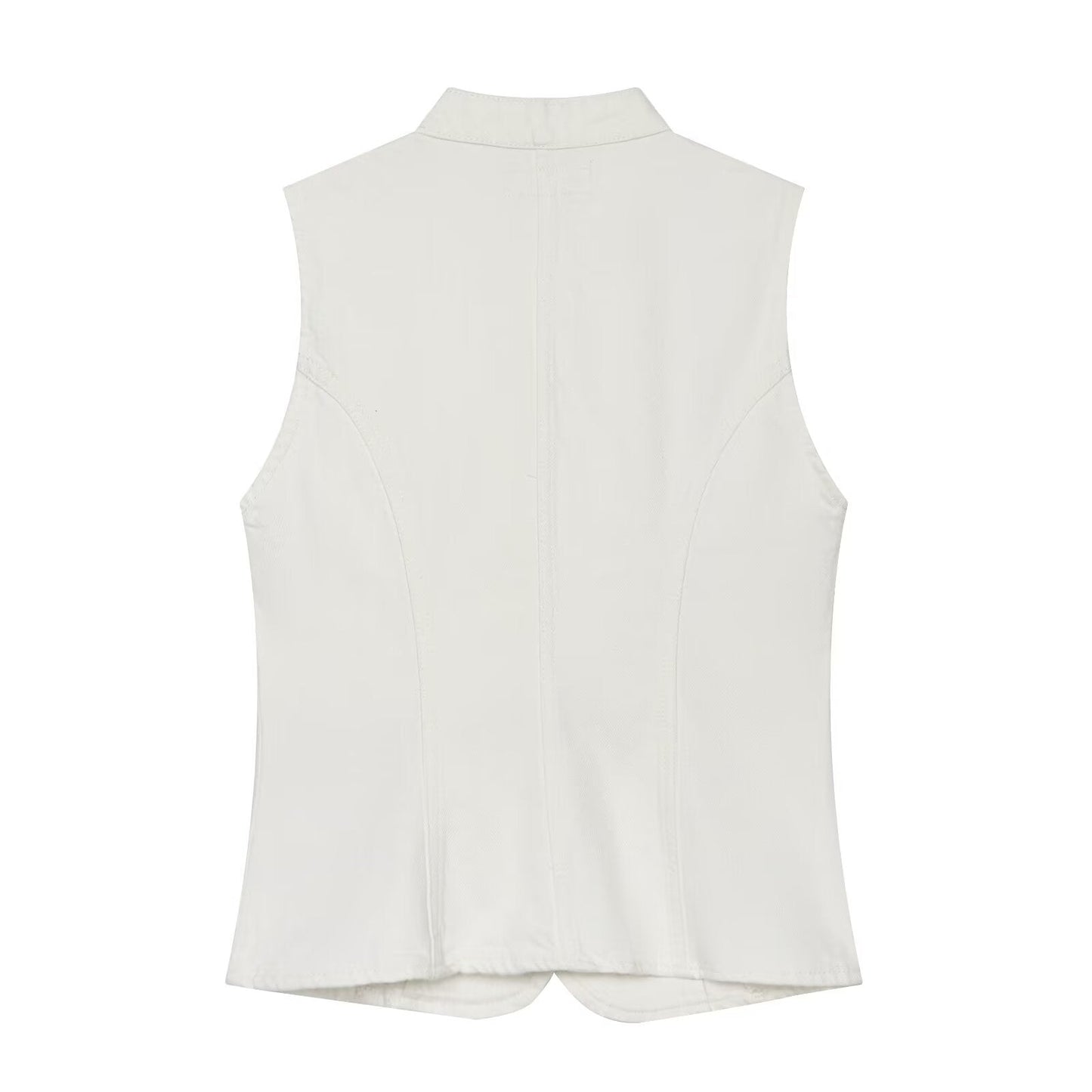 Women's Breasted decorative denim top