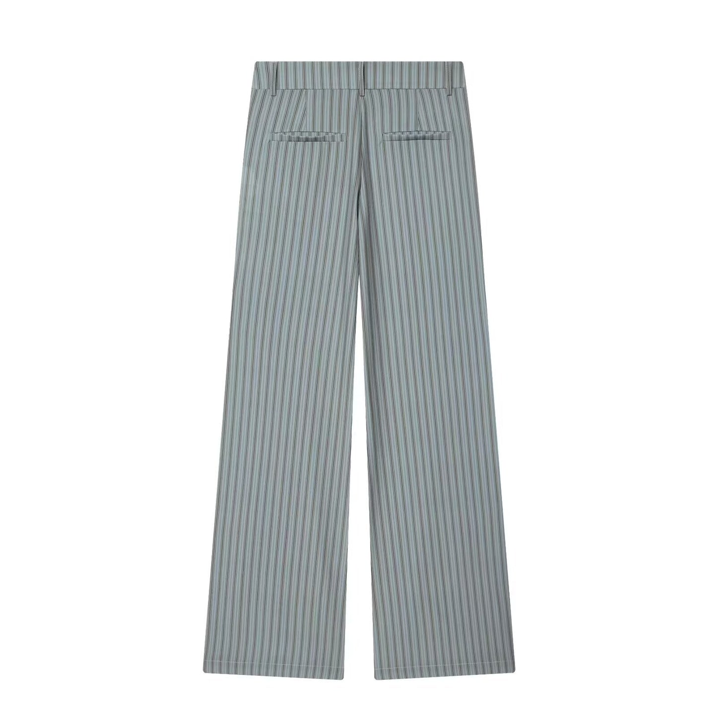 suit Women's 2 pieces sleeveless striped vest+Pants