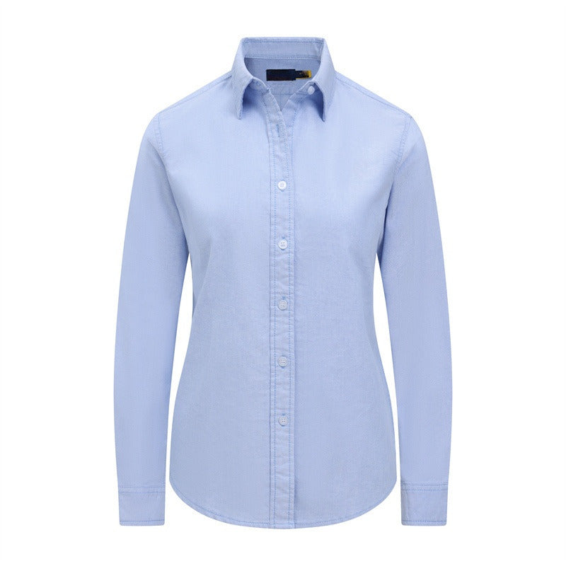 Women's new casual Joker embroidered button-type long-sleeved shirt chic top