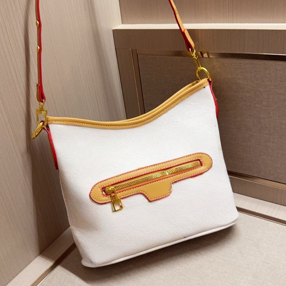 Women's new printed zipper decorated underarm bag